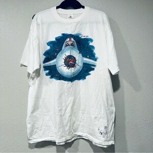 Vintage Far Side Christmas T Shirt Men’s Size 2XL White 80’s Santa Deer Tee FLAW